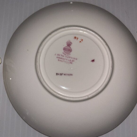 Minton Queens-Trellis, Double Handle Soup/Saucer, Vintage 1940s - Picture 4 of 7